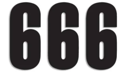 BLACKBIRD RACING - NUMBER #6 13X7CM BK - 43100744