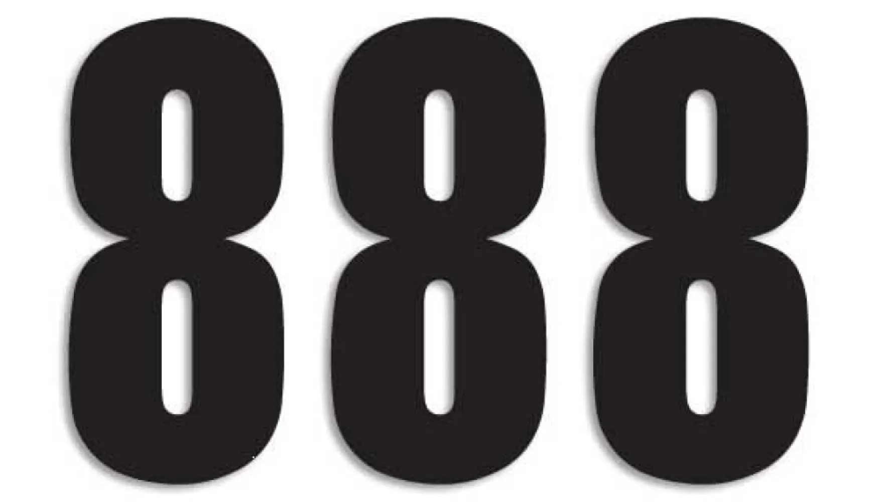 BLACKBIRD RACING - NUMBER #8 13X7CM BK - 43100746