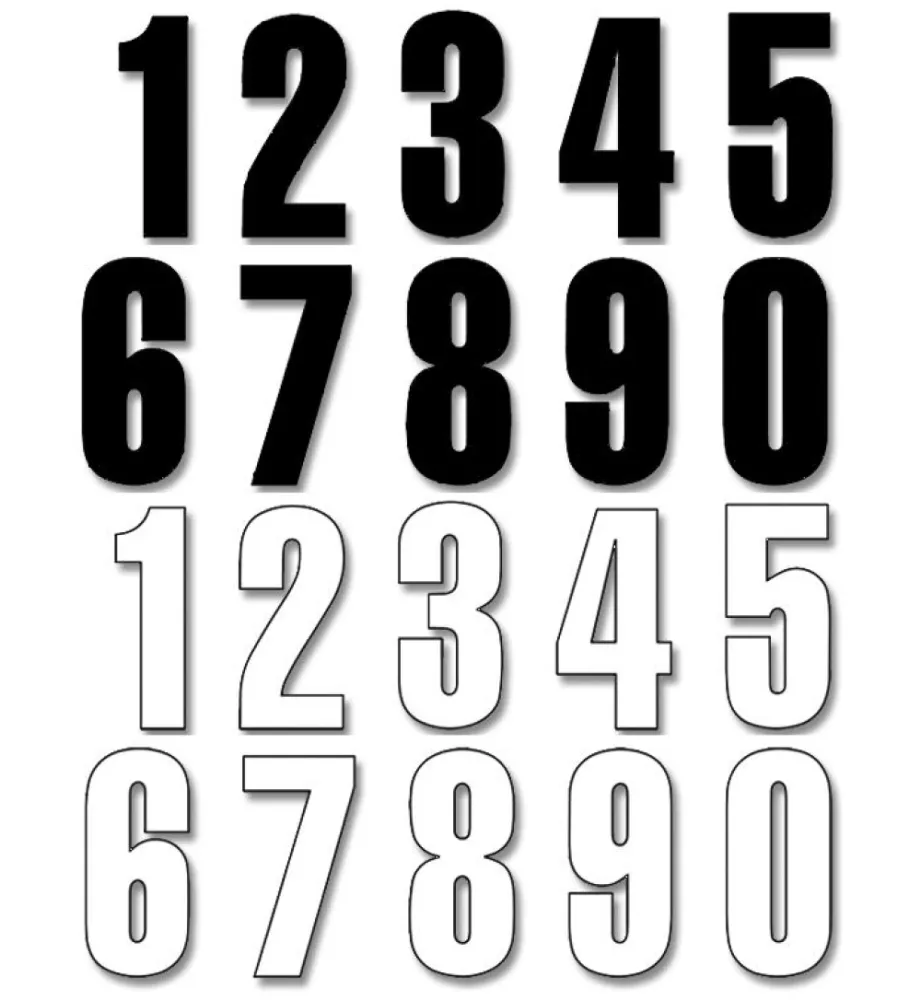 BLACKBIRD RACING - NUMBER #0 16X7.5CM WH - 43100748