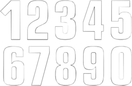 BLACKBIRD RACING - NUMBER #1 16X7.5CM WH - 43100749