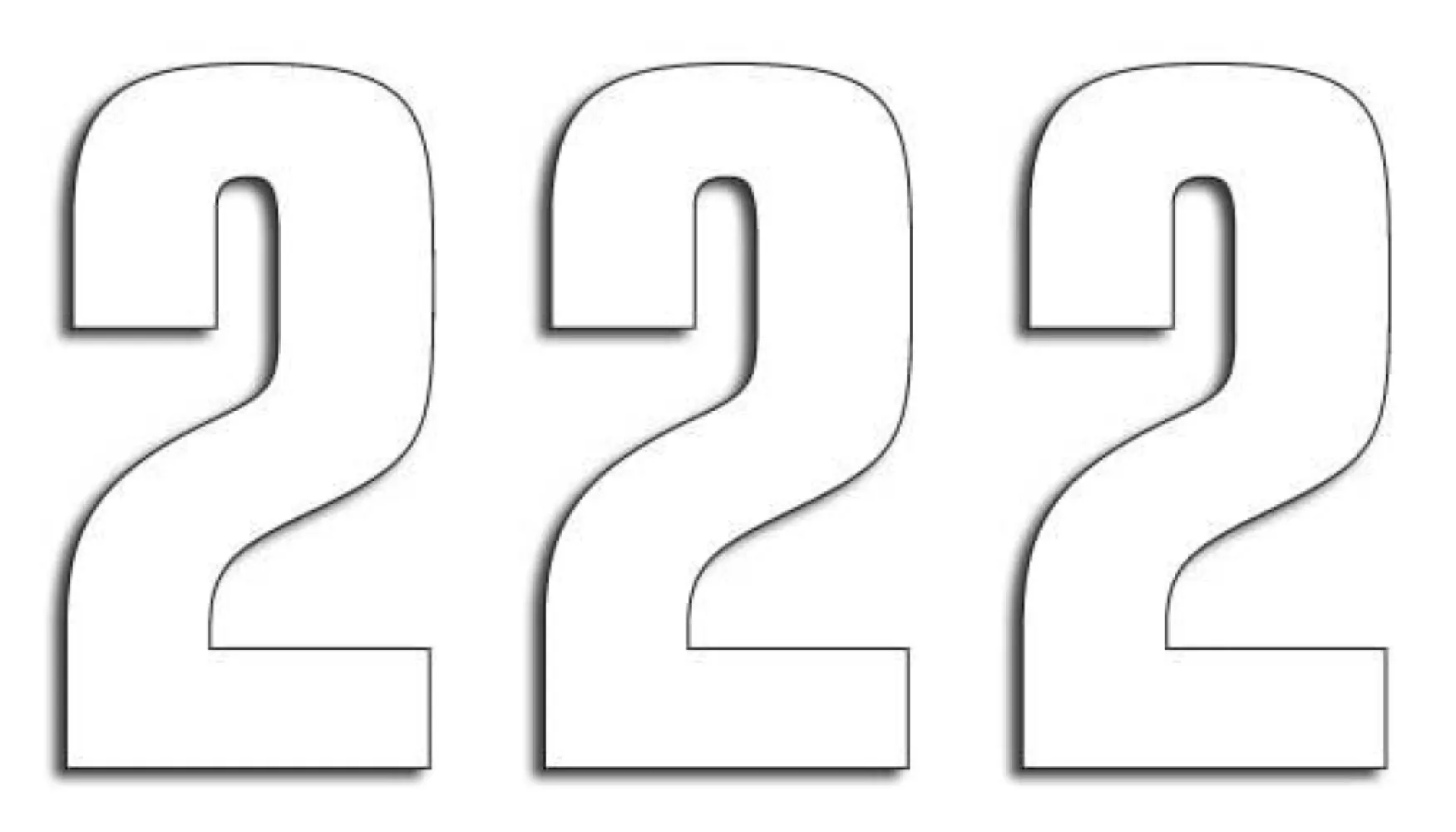 BLACKBIRD RACING - NUMBER #2 16X7.5CM WH - 43100750