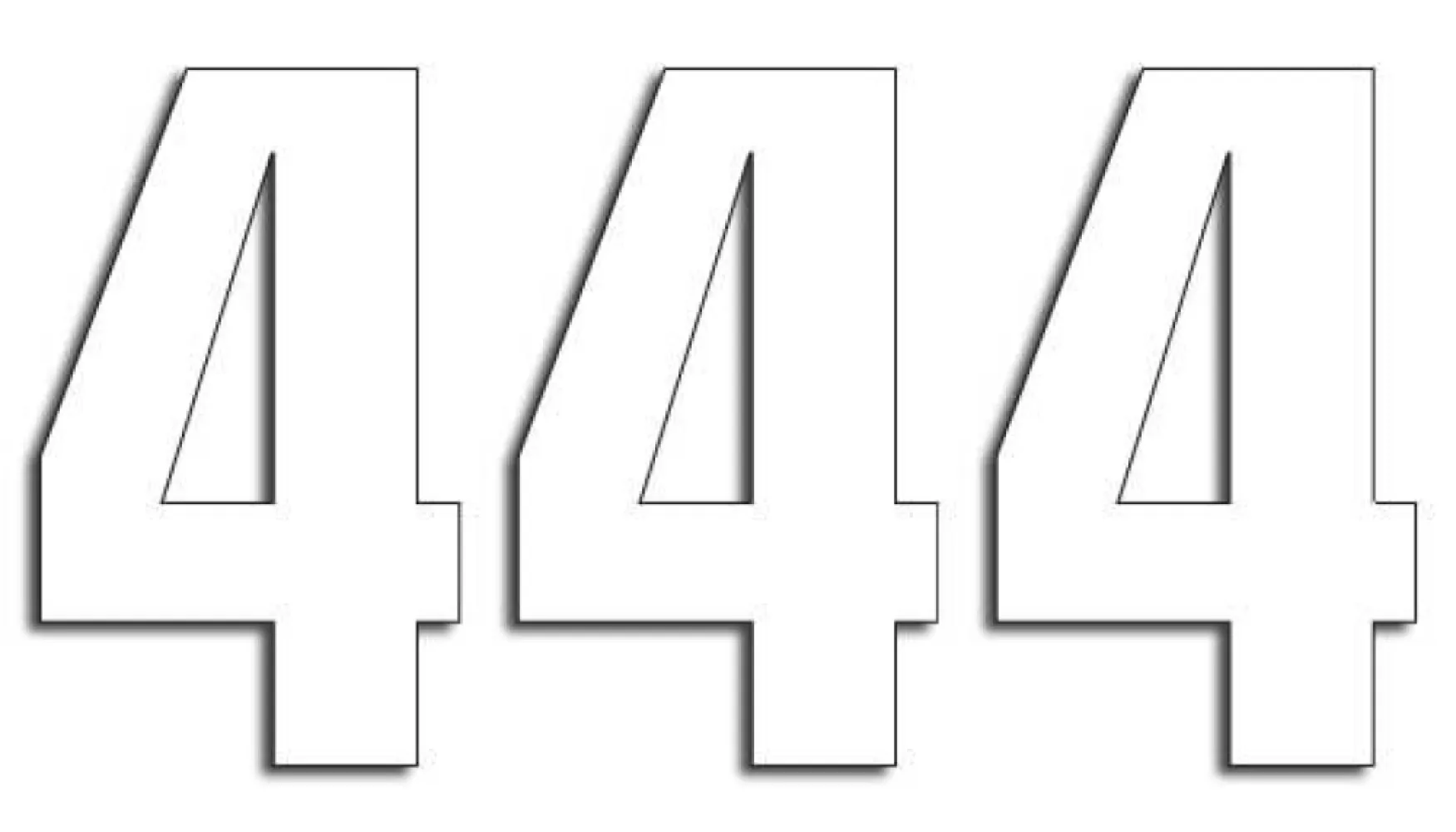 BLACKBIRD RACING - NUMBER #4 16X7.5CM WH - 43100752
