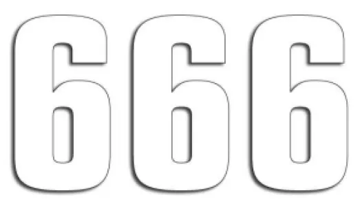 BLACKBIRD RACING - NUMBER #6 16X7.5CM WH - 43100754