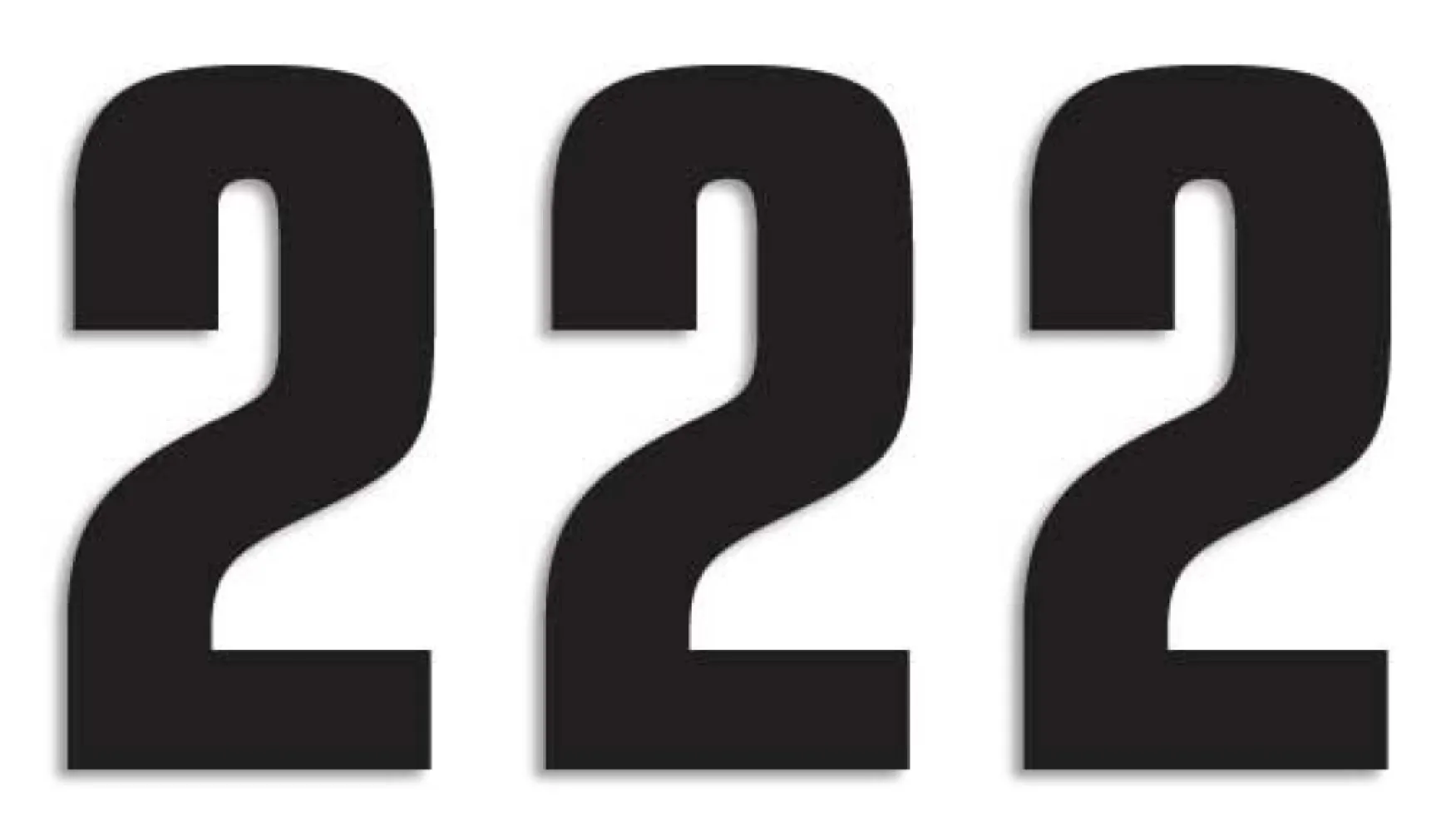 BLACKBIRD RACING - NUMBER #2 16X7.5CM BK - 43100760
