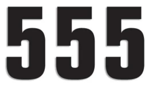 BLACKBIRD RACING - NUMBER #5 16X7.5CM BK - 43100763