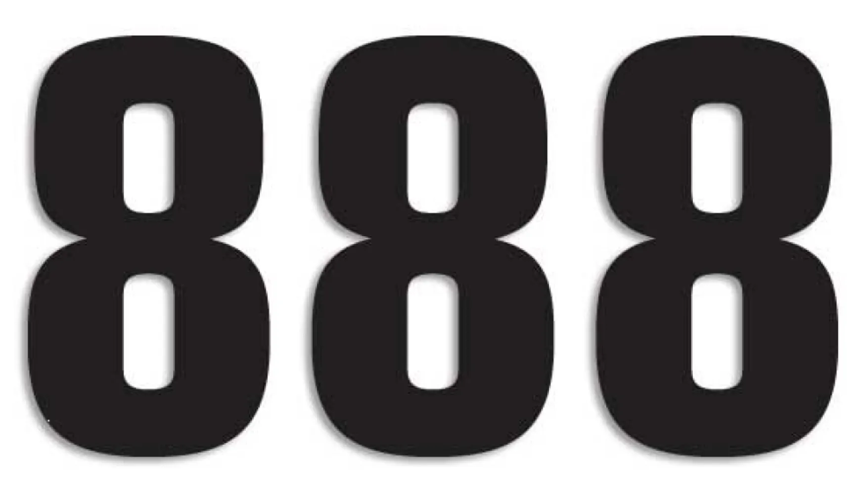BLACKBIRD RACING - NUMBER #8 16X7.5CM BK - 43100766