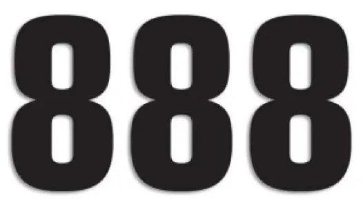 BLACKBIRD RACING - NUMBER #8 16X7.5CM BK - 43100766