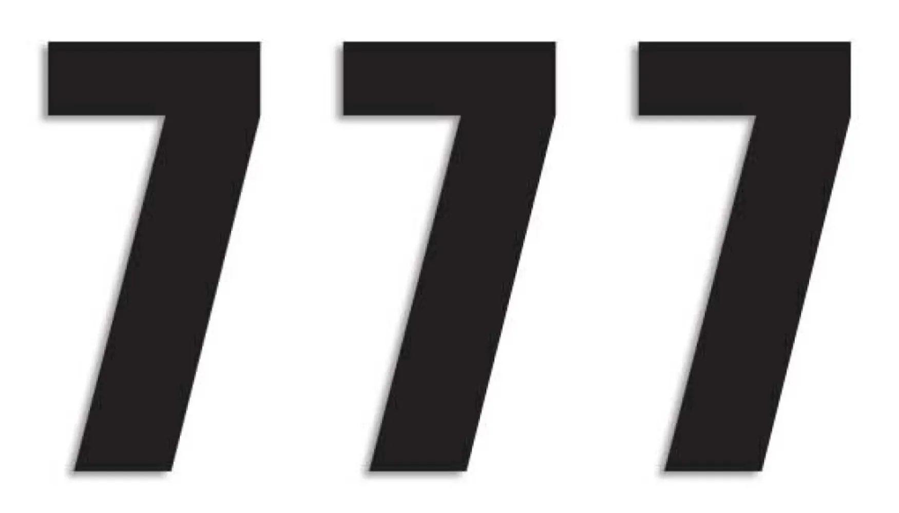 BLACKBIRD RACING - NUMBER #7 16X7.5CM BK - 43100765