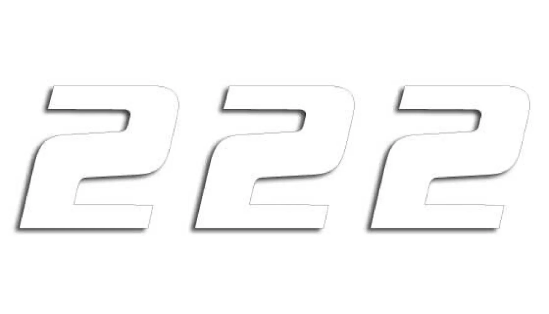 BLACKBIRD RACING - NUMBER #2 16x20CM WH - 43100770