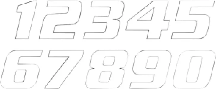 BLACKBIRD RACING - NUMBER #4 16x20CM WH - 43100772