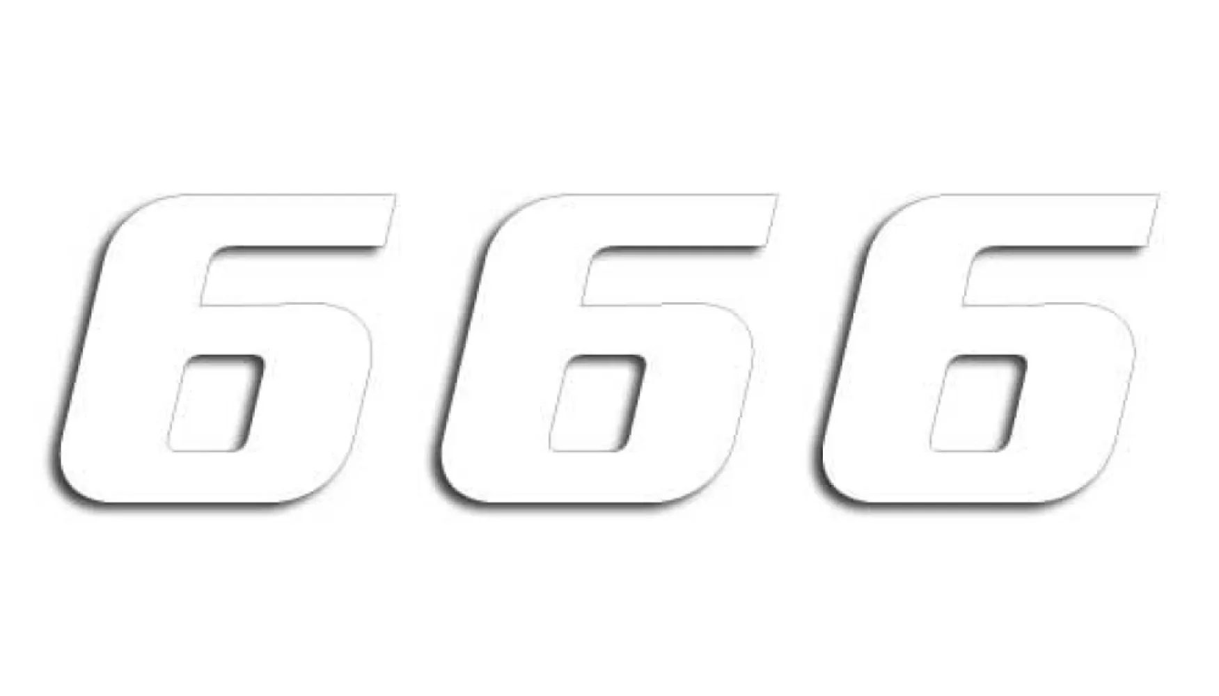 BLACKBIRD RACING - NUMBER #6 16x20CM WH - 43100774