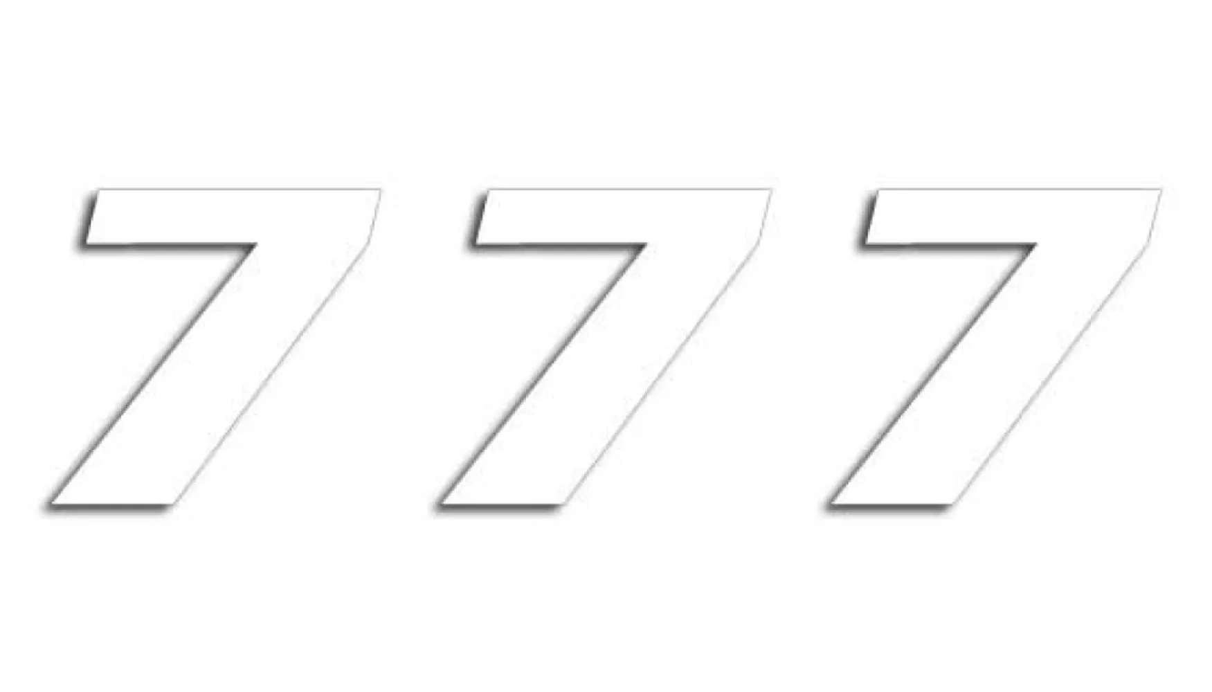 BLACKBIRD RACING - NUMBER #7 16x20CM WH - 43100775