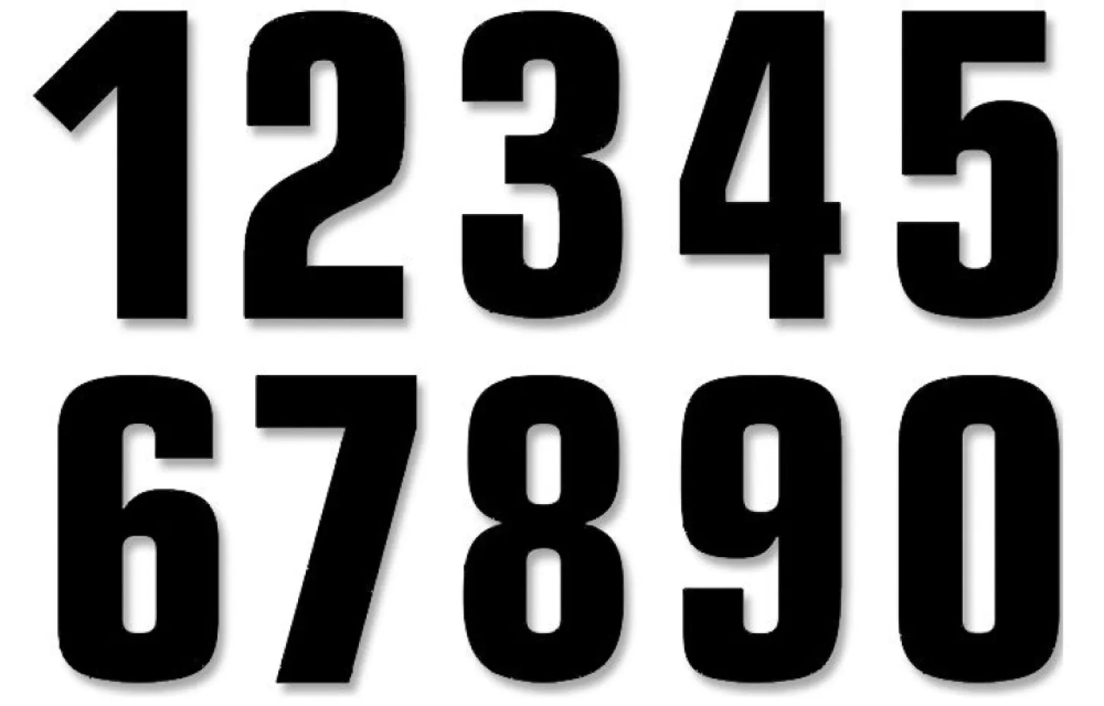 BLACKBIRD RACING - NUMBERS #0-9 16X7CM BK - 43100809