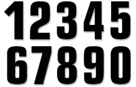 BLACKBIRD RACING - NUMBERS #0-9 16X7CM BK - 43100809