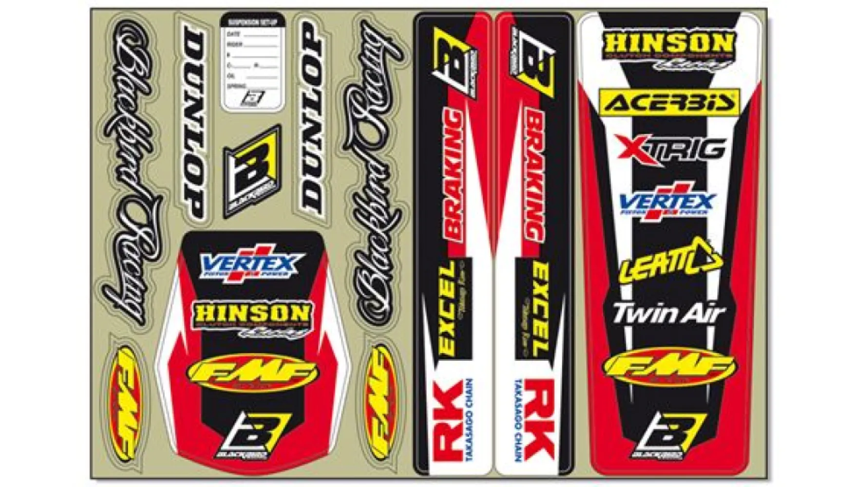 BLACKBIRD RACING - DECAL LOGO KIT RD - 43201908