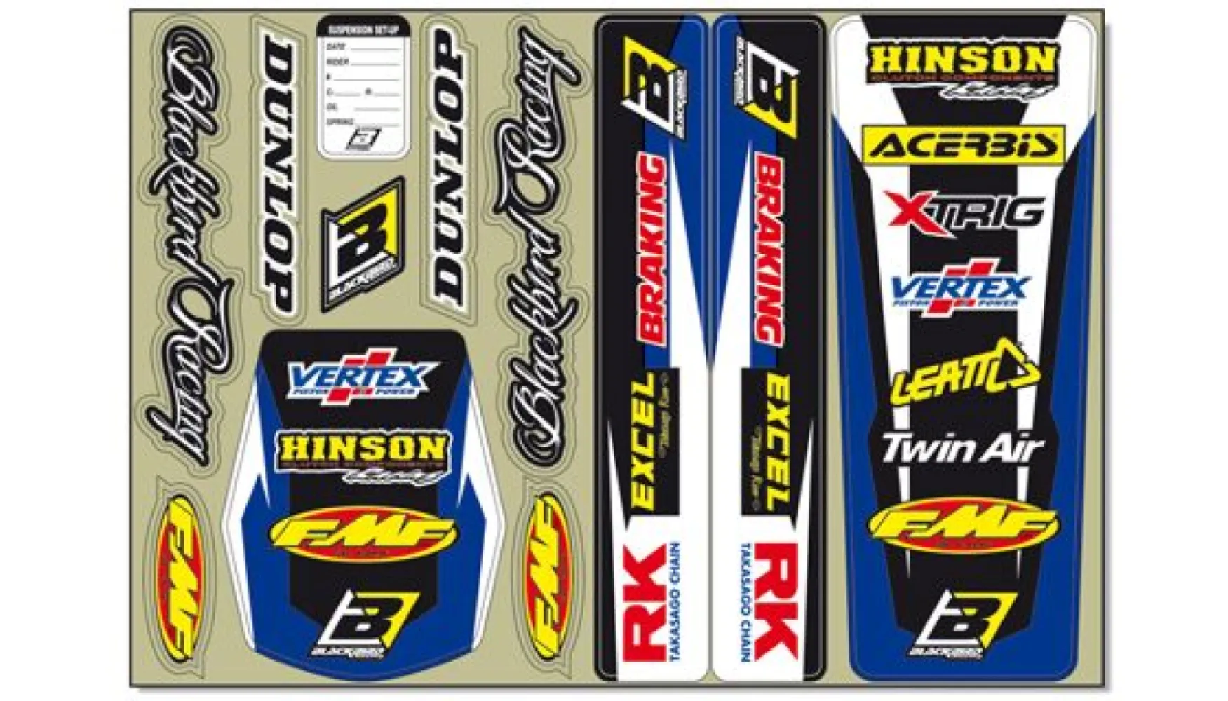 BLACKBIRD RACING - DECAL LOGO KIT BL - 43201909