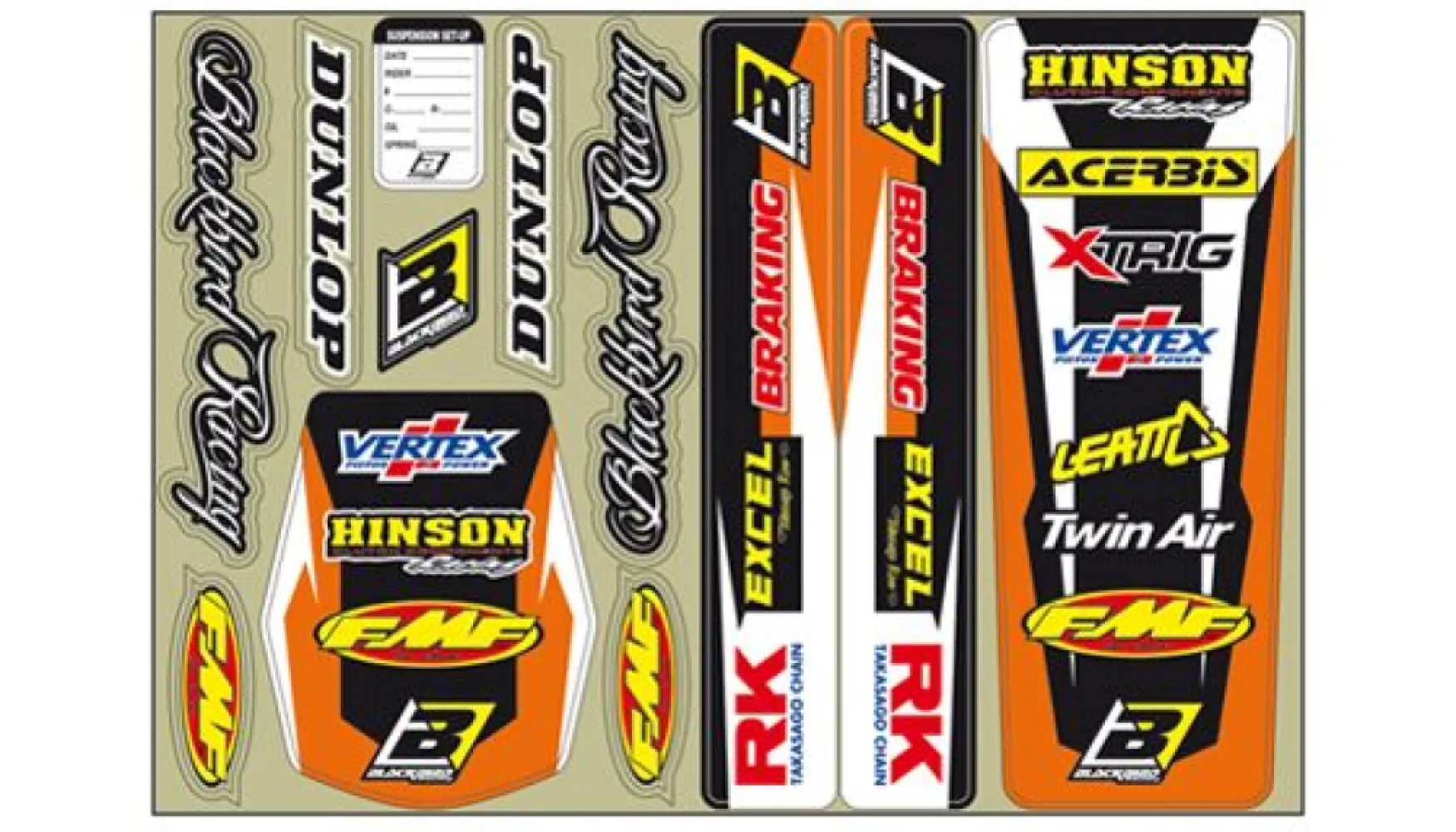 BLACKBIRD RACING - DECAL LOGO KIT OR - 43201915