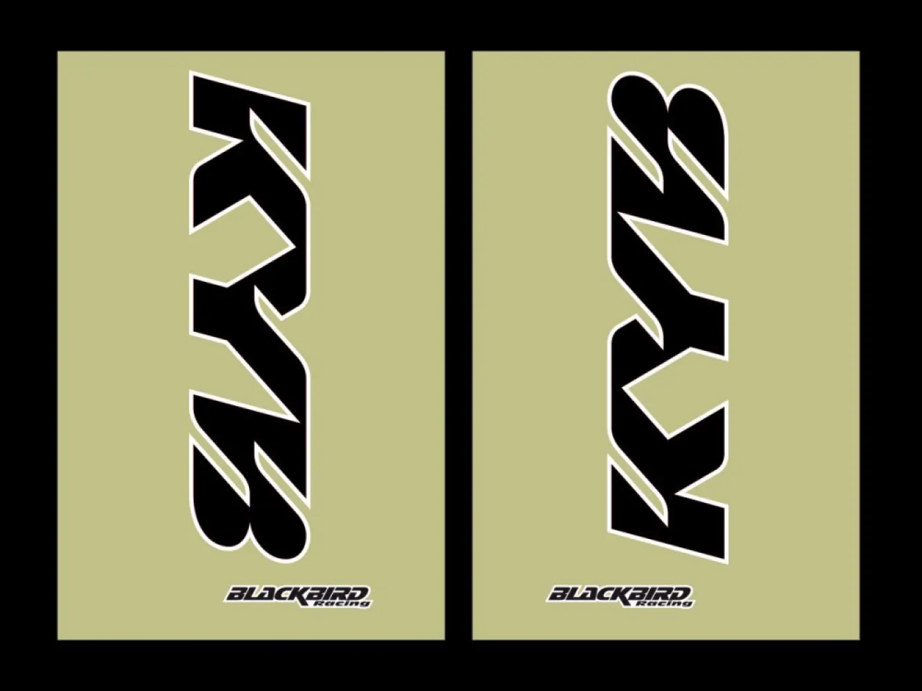 BLACKBIRD RACING - FORK STICKERS KYB BLK - 43202590