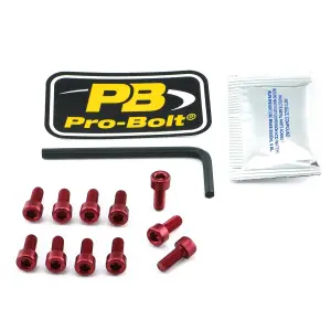 PRO BOLT - BOLT KIT FUEL CAP RED - 07040038