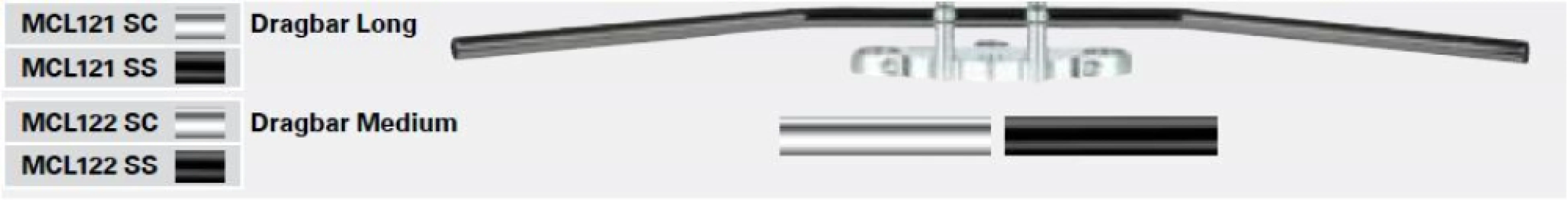 TRW - HBAR 22MM DRAGBAR LONG STL CHR - 06011299