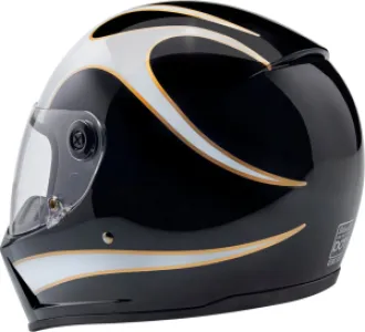 BILTWELL - HELMET LANESPLTR BK/WT LG - 010116731