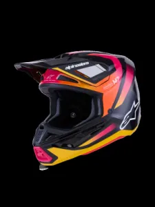 ALPINESTARS(MX) - HELMET SM7 RISE BLK/YL/PINK S - 01109058