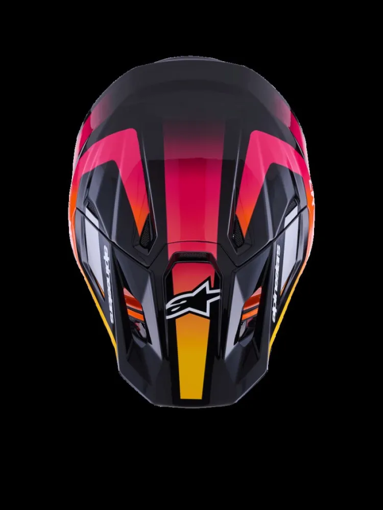ALPINESTARS(MX) - HELMET SM7 RISE BLK/YL/PINK M - 01109059