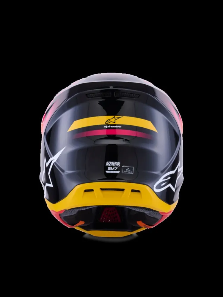 ALPINESTARS(MX) - HELMET SM7 RISE BLK/YL/PINK M - 01109059
