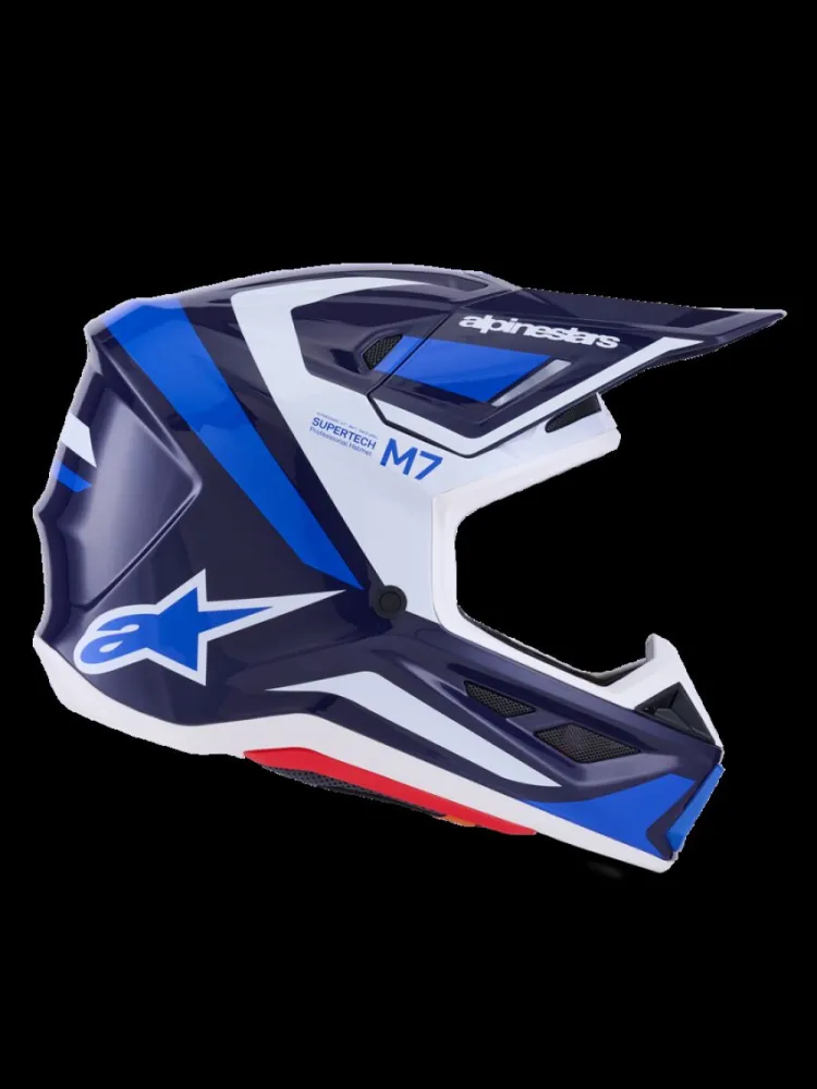 ALPINESTARS(MX) - HELMET SM7 RISE BLUE/WHITE XS - 01109069