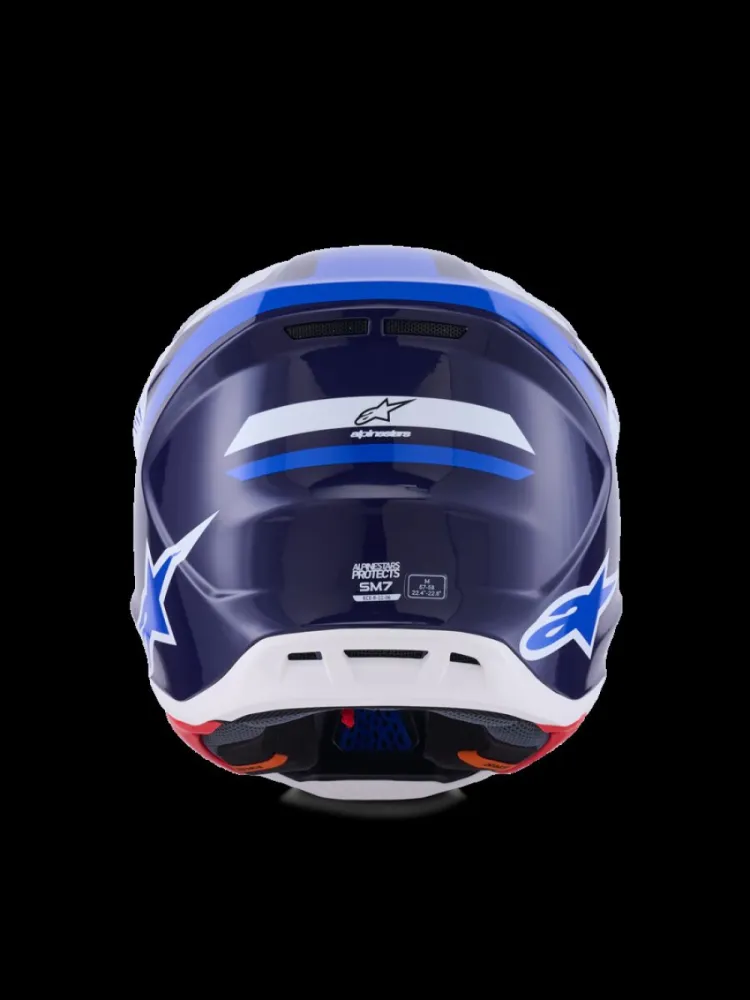 ALPINESTARS(MX) - HELMET SM7 RISE BLUE/WHITE XS - 01109069