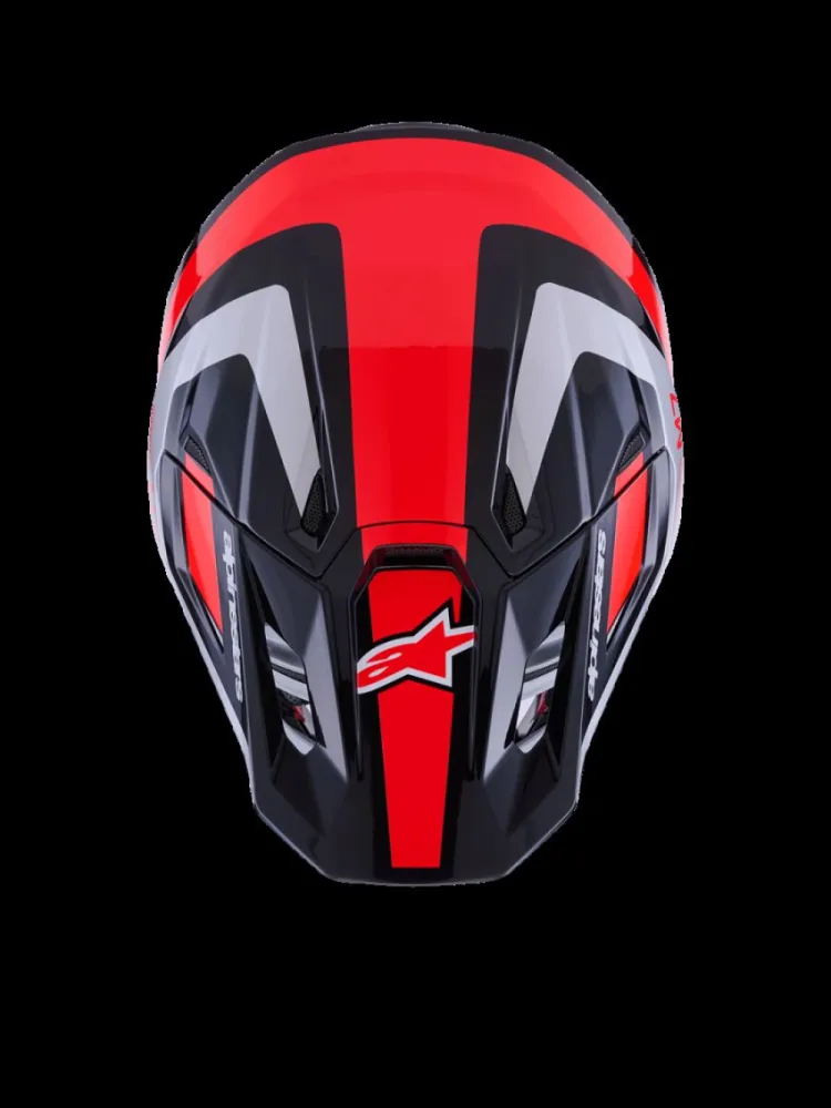 ALPINESTARS(MX) - HELMET SM7 RISE BLK/RD/SILV XL - 01109067