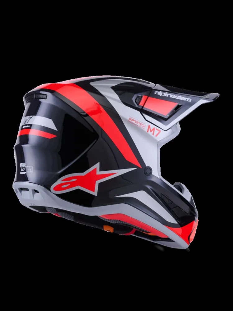ALPINESTARS(MX) - HELMET SM7 RISE BLK/RD/SILV XL - 01109067