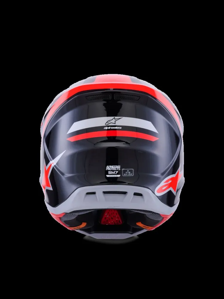ALPINESTARS(MX) - HELMET SM7 RISE BLK/RD/SILV XL - 01109067