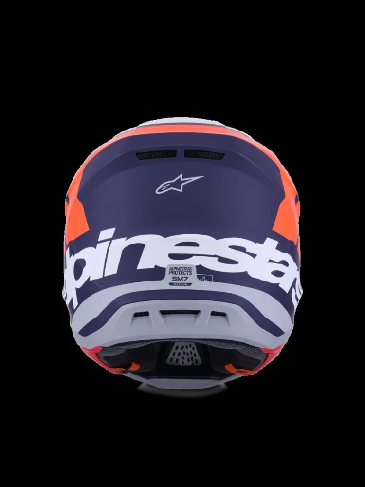 ALPINESTARS(MX) - HELMET SM7 CORE ORAN/BLUE L - 01109084