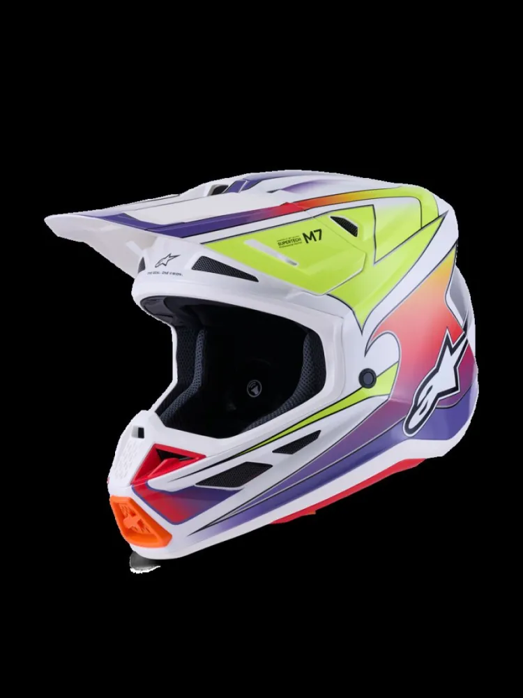 ALPINESTARS(MX) - HELMET SM7 FUSE WHT/YL/PU XS - 01109087