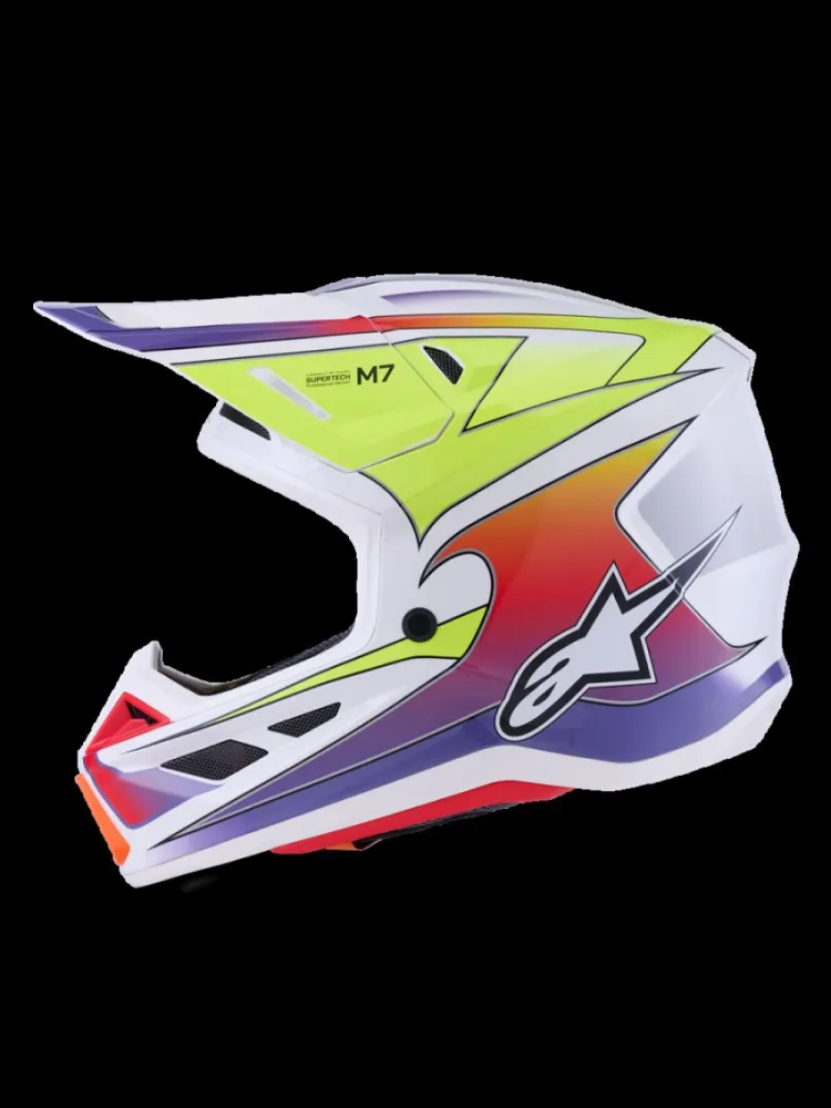 ALPINESTARS(MX) - HELMET SM7 FUSE WHT/YL/PU XS - 01109087
