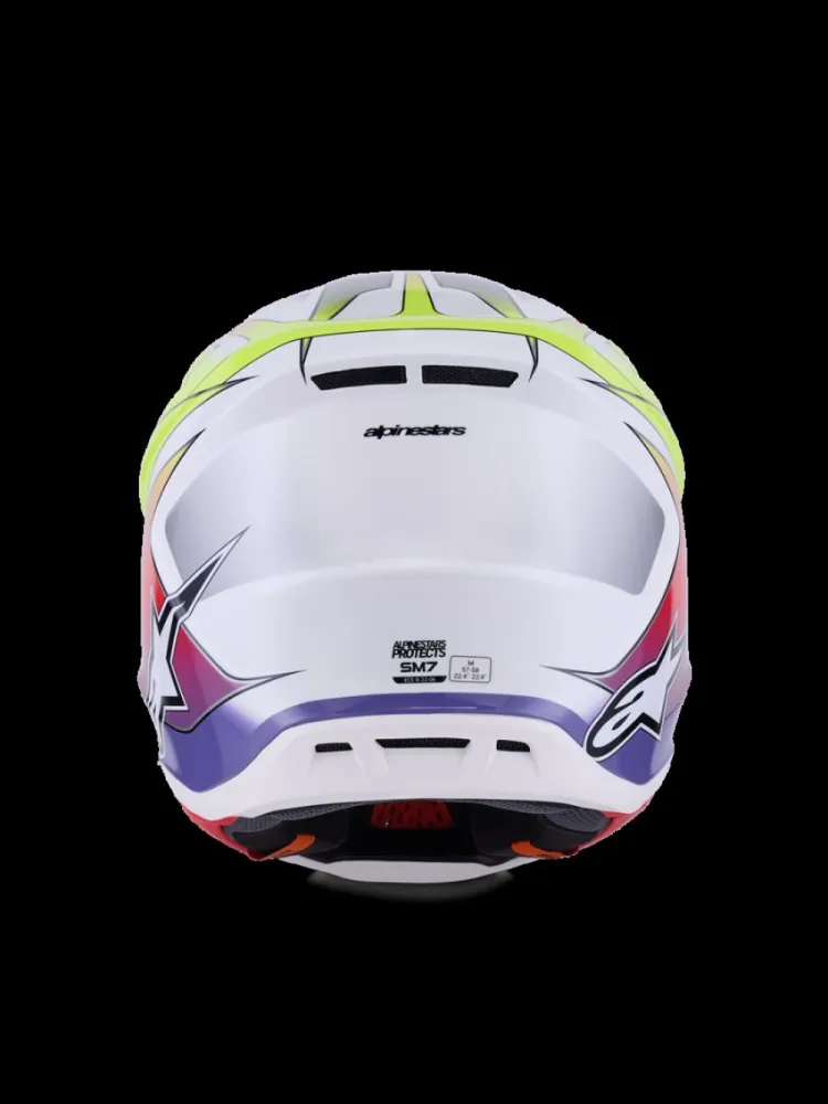 ALPINESTARS(MX) - HELMET SM7 FUSE WHT/YL/PU XS - 01109087