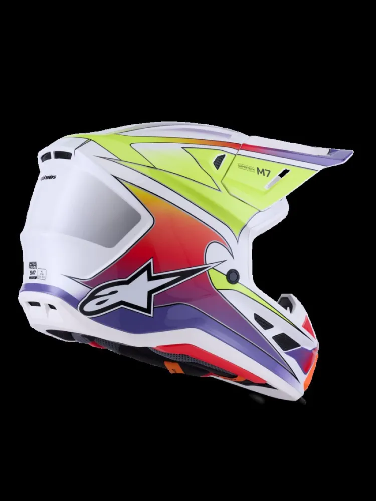 ALPINESTARS(MX) - HELMET SM7 FUSE WHT/YL/PU L - 01109090