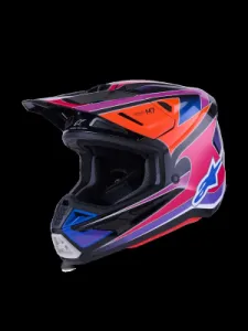 ALPINESTARS(MX) - HELMET SM7 FUSE BLU/PU/PINK M - 01109095