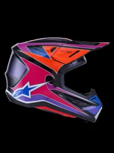 ALPINESTARS(MX) - HELMET SM7 FUSE BLU/PU/PINK M - 01109095