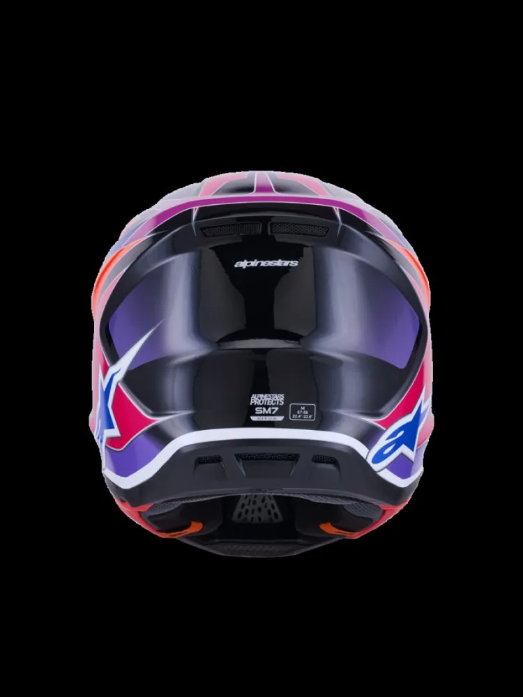 ALPINESTARS(MX) - HELMET SM7 FUSE BLU/PU/PINK M - 01109095