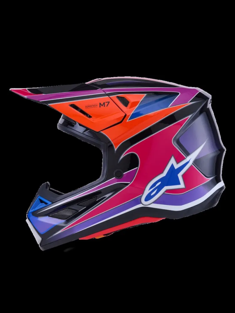 ALPINESTARS(MX) - HELMET SM7 FUSE BLU/PU/PINK M - 01109095