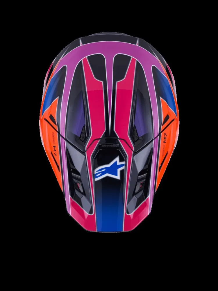 ALPINESTARS(MX) - HELMET SM7 FUSE BLU/PU/PINK M - 01109095