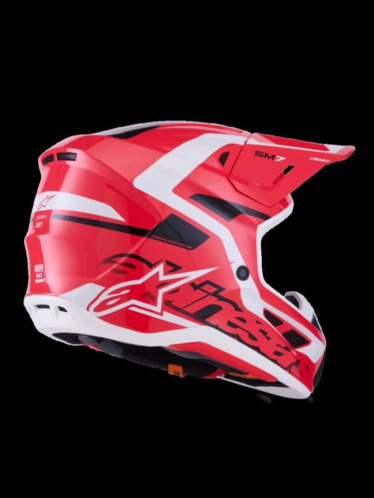 ALPINESTARS(MX) - HELMET SM7 DEED RED/BLK/WH 2X - 01109110