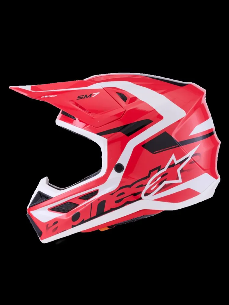 ALPINESTARS(MX) - HELMET SM7 DEED RED/BLK/WH 2X - 01109110