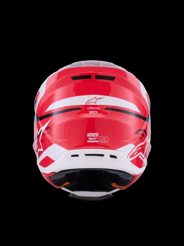 ALPINESTARS(MX) - HELMET SM7 DEED RED/BLK/WH 2X - 01109110