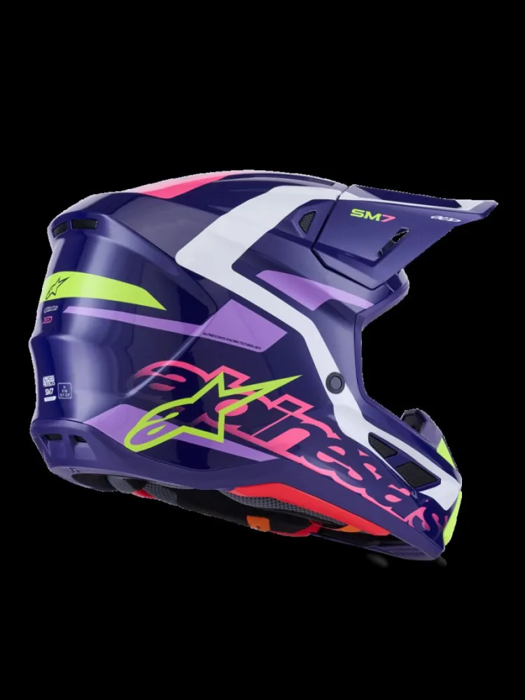 ALPINESTARS(MX) - HELMET SM7 DEED PURPLE/PINK XS - 01109111