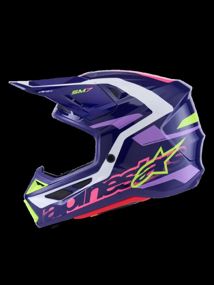 ALPINESTARS(MX) - HELMET SM7 DEED PURPLE/PINK XS - 01109111