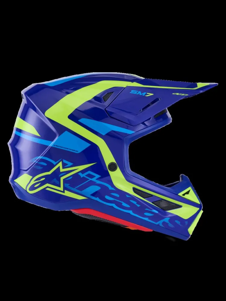 ALPINESTARS(MX) - HELMET SM7 DEED BLUE/YEL S - 01109118