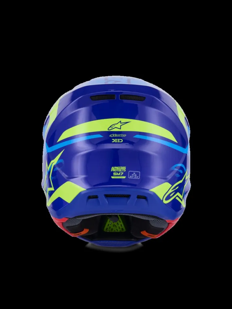 ALPINESTARS(MX) - HELMET SM7 DEED BLUE/YEL 2X - 01109122